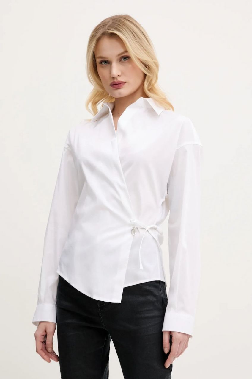 Blúzka Diesel C-DELPHI SHIRT dámska, biela farba, jednofarebná, A16844.0IMAL