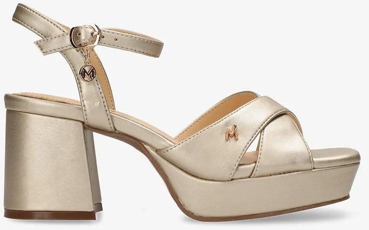 Sandále Mexx NALINA NICKY dámske, zlatá farba, na podpätku, MI001608351W