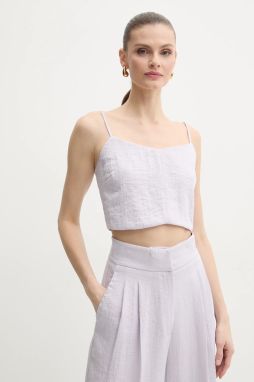Blúzka Twinset dámska, fialová farba, jednofarebná, 251TT2282