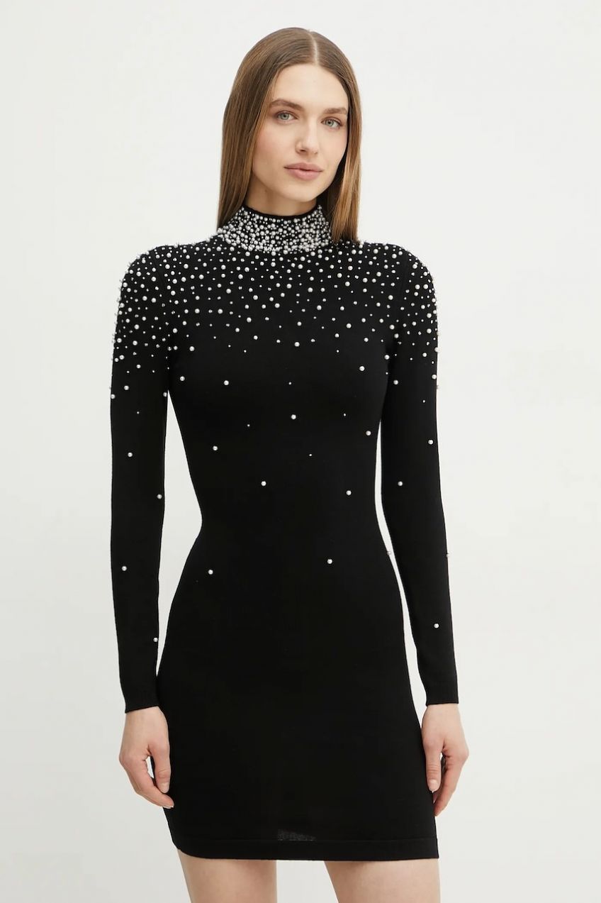Šaty Marciano Guess PIXIE čierna farba, mini, priliehavé, 5RGK35 5015Z