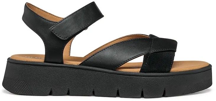 Sandále Geox D DANDRA 40 dámske, čierna farba, na platforme, D55SCB 05422 C9999
