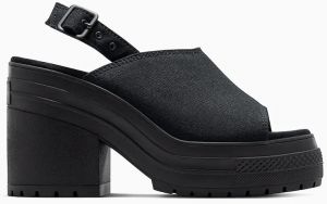 Sandále Converse Chuck 70 De Luxe Heel Nu dámske, čierna farba, na podpätku, A12567C