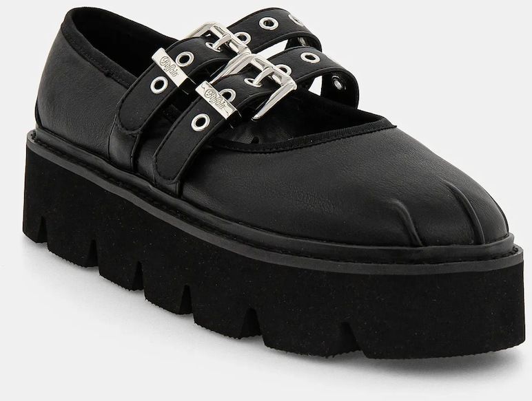 Baleríny Buffalo Darya Mary Ts čierna farba, 1620036-BLK