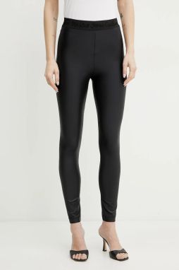 Legíny Versace Jeans Couture dámske, čierna farba, jednofarebné, 78HAC101 J0062