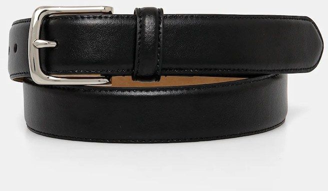 Kožený opasok Abercrombie & Fitch pánsky, čierna farba, KI112-5002