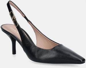 Kožené lodičky Emporio Armani čierna farba, X3E478 XF271 00002