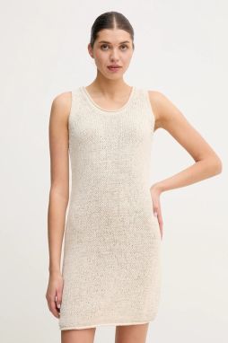 Šaty Marc O'Polo béžová farba, mini, priliehavá, 503513667029
