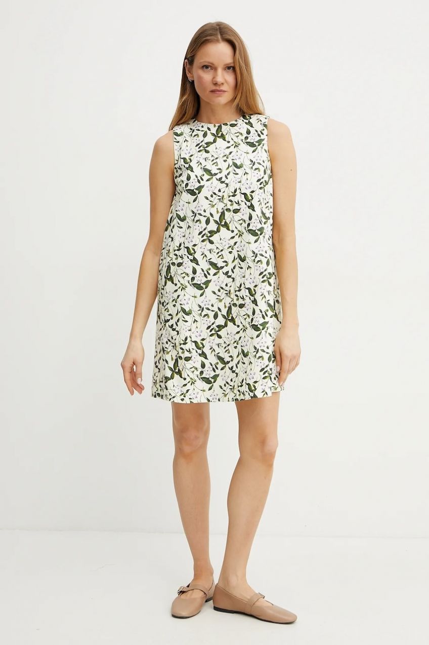Šaty Weekend Max Mara béžová farba, mini, rovný strih, 2515221112600