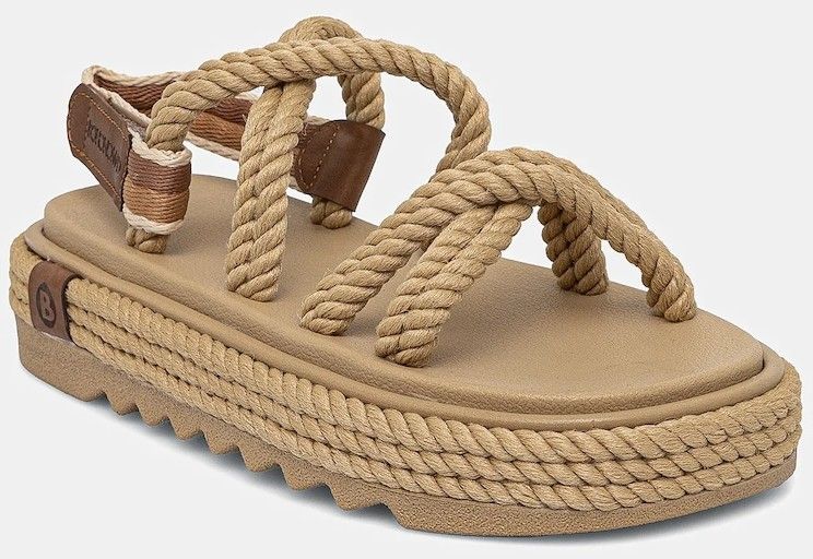 Sandále Bohonomad Tahiti dámske, béžová farba, na platforme, TAH.0012.MPS