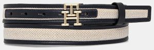 Kožený opasok Tommy Hilfiger dámsky, tmavomodrá farba, AW0AW17249