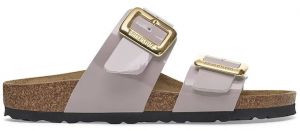 Šľapky Birkenstock Sydney Patent Cushion Buckle dámske, fialová farba, 1029431
