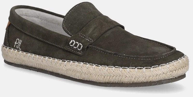 Semišové espadrilky Pepe Jeans TOURIST COAST zelená farba, PMS10337