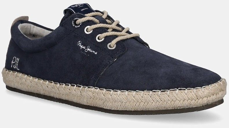 Semišové espadrilky Pepe Jeans TOURIST WEST tmavomodrá farba, PMS10336