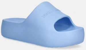 Šľapky Tommy Jeans CHUNKY POOL SLIDE ESS dámske, na platforme, EN0EN02879
