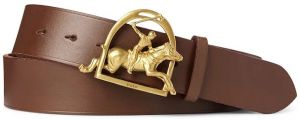Kožený opasok Polo Ralph Lauren pánsky, hnedá farba, 405845428