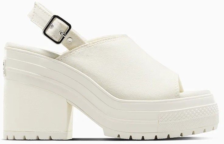 Sandále Converse Chuck 70 De Luxe Heel Nu dámske, biela farba, na podpätku, A13796C
