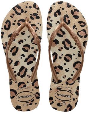 Šľapky Havaianas SLIM dámske, hnedá farba, 4103352.6516