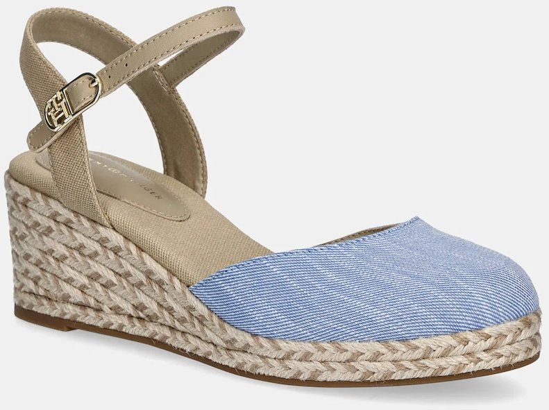 Espadrilky Tommy Hilfiger CHAMBRAY MID WEDGE ESPAD na kline, FW0FW08477