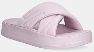 Šľapky Puma Leadcat Platform dámske, ružová farba, na platforme, 400340