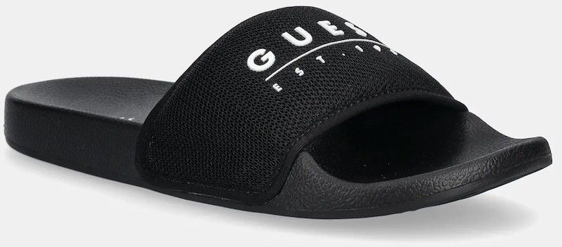 Šľapky Guess TOKYOM pánske, čierna farba, FMJTOM FAB19