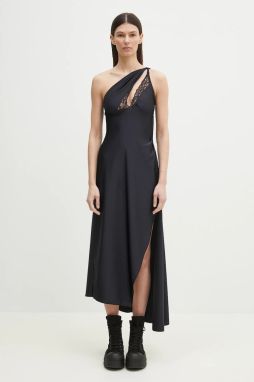 Šaty Coperni Asymmetric Long čierna farba, maxi, áčkový strih, COPR135545