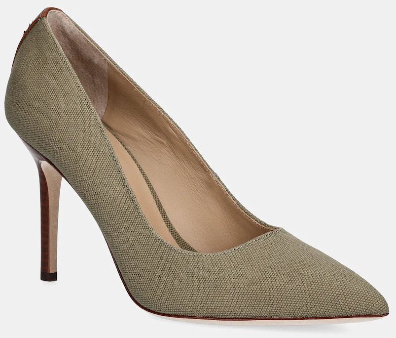 Lodičky Lauren Ralph Lauren Lindella II zelená farba, 802966872001