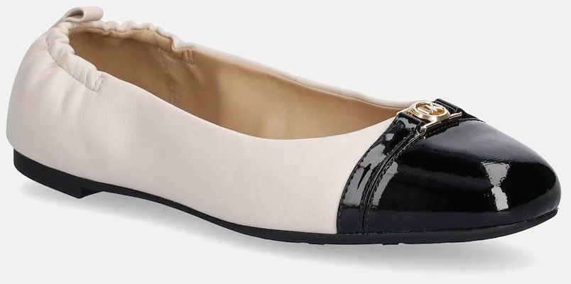 Kožené balerínky MICHAEL Michael Kors Mandy béžová farba, 40S5MAFP2L.077