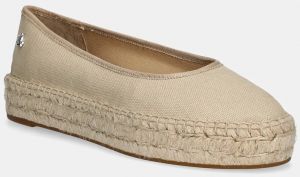 Espadrilky Lauren Ralph Lauren Luize Ballet béžová farba, na kline, 802959187008