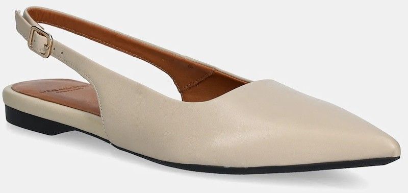 Kožené balerínky Vagabond Shoemakers HERMINE béžová farba, s otvorenou pätou, 5733-101-37