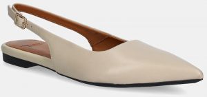 Kožené balerínky Vagabond Shoemakers HERMINE béžová farba, s otvorenou pätou, 5733-101-37