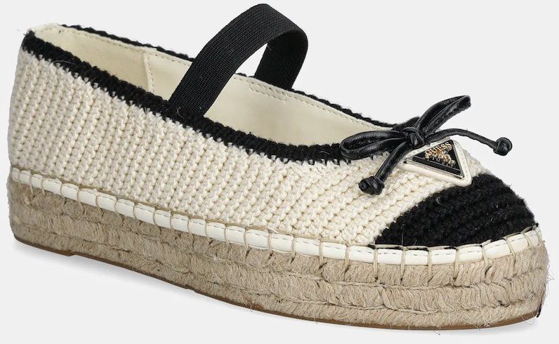 Espadrilky Guess JONEAL čierna farba, na platforme, FLJJON FAB02