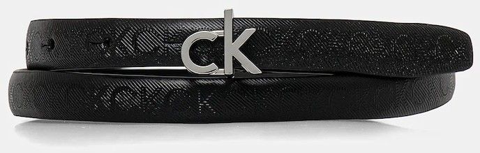 Kožený opasok Calvin Klein dámsky, čierna farba, K60K612933