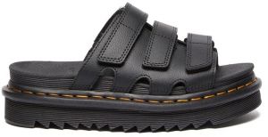 Kožené šľapky Dr. Martens Raine dámske, čierna farba, na platforme, DM40522001