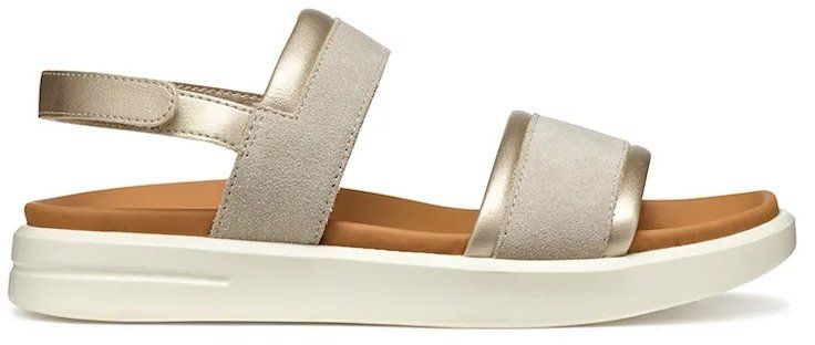 Sandále Geox D XAND 2S dámske, zlatá farba, na platforme, D55PAA 022NF CH62L