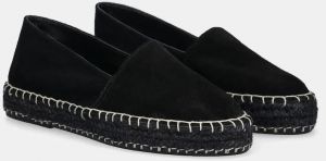 Semišové espadrilky Answear.LAB čierna farba, na platforme