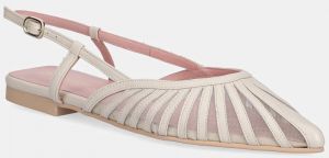 Baleríny Pretty Ballerinas Yvette béžová farba, s otvorenou pätou, 52140_D