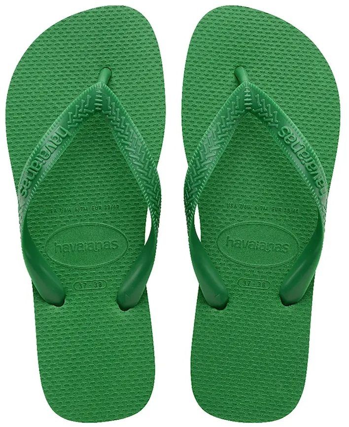 Šľapky Havaianas TOP GREEN dámske, zelená farba, 4000029.2703