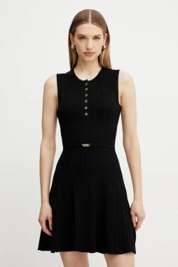 Šaty Marciano Guess GIADA čierna farba, midi, áčkový strih, 5GGK26 5874Z