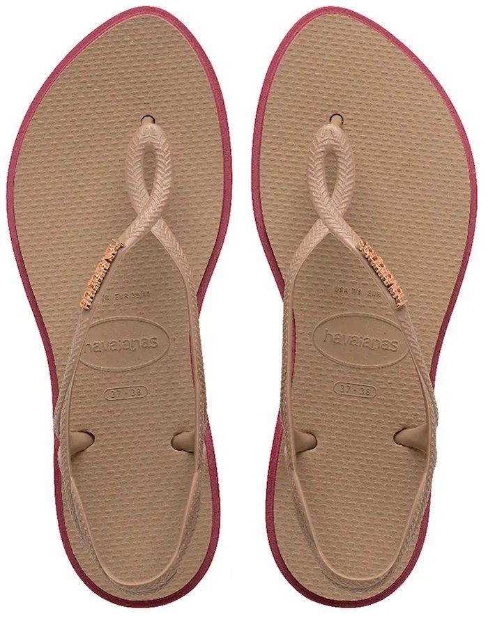Sandále Havaianas LUNA POINT dámske, hnedá farba, 4149921.3581