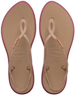 Sandále Havaianas LUNA POINT dámske, hnedá farba, 4149921.3581