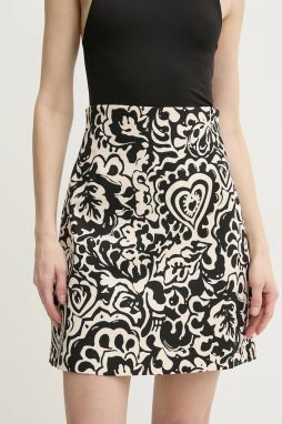 Sukňa Weekend Max Mara béžová farba, mini, rovný strih, 2515101052600