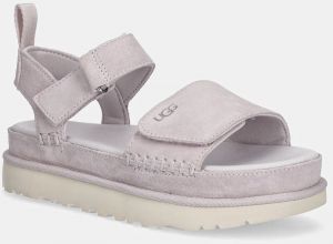 Semišové sandále UGG Goldenstar dámske, ružová farba, na platforme, 1136783-BYF