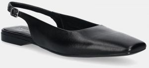 Kožené balerínky Vagabond Shoemakers DELIA čierna farba, s otvorenou pätou, 5907-201-20
