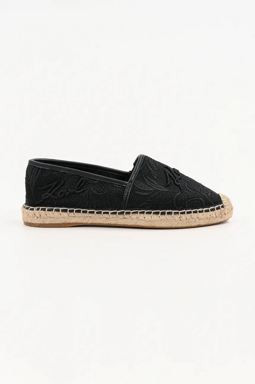 Espadrilky Karl Lagerfeld KAMINI čierna farba, KL80121A
