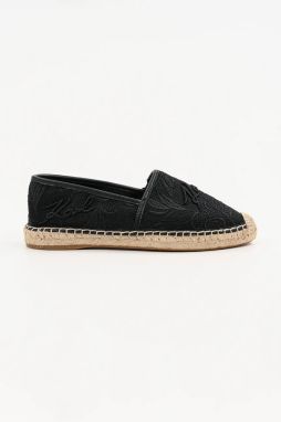 Espadrilky Karl Lagerfeld KAMINI čierna farba, KL80121A