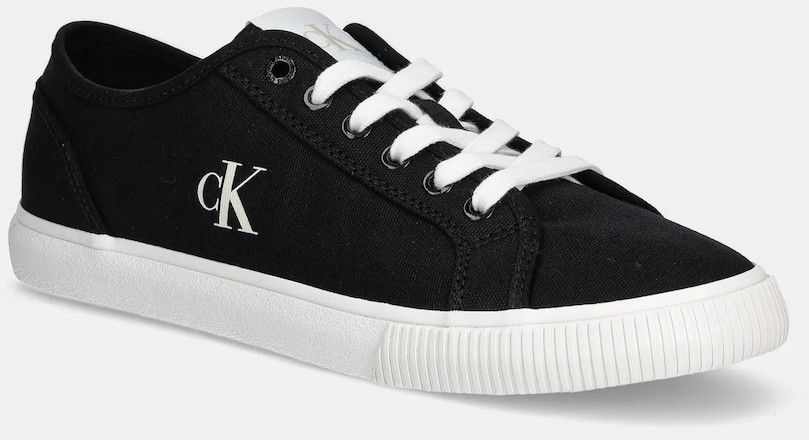 Tenisky Calvin Klein Jeans ESS VULC LOW MG CANVAS čierna farba, YM0YM01209