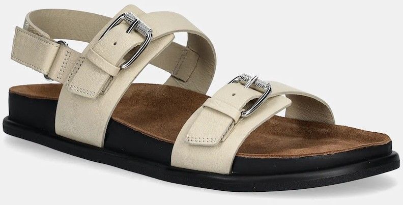 Kožené sandále Vagabond Shoemakers EFFIE dámske, béžová farba, 5922-201-02