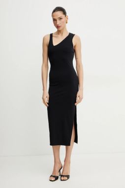 Šaty Patrizia Pepe čierna farba, midi, priliehavá, 2A2912 J129