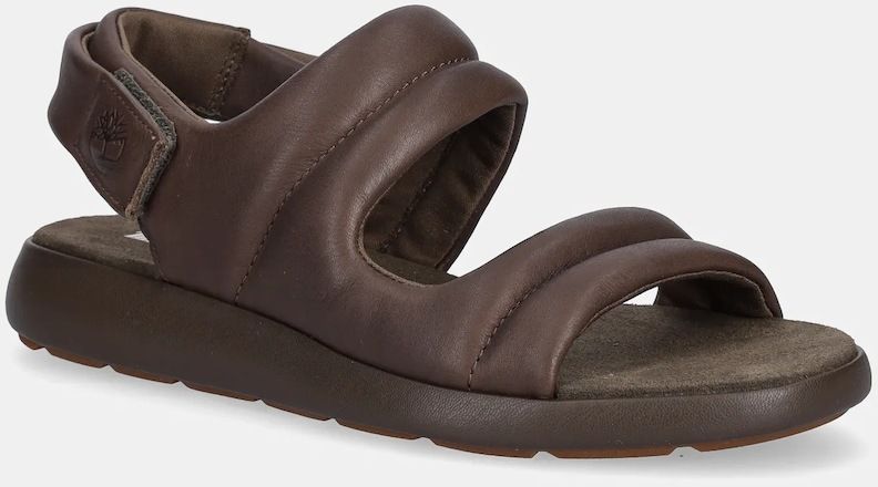 Kožené sandále Timberland Belmar Waves Backstrap dámske, hnedá farba, TB0A411REM41