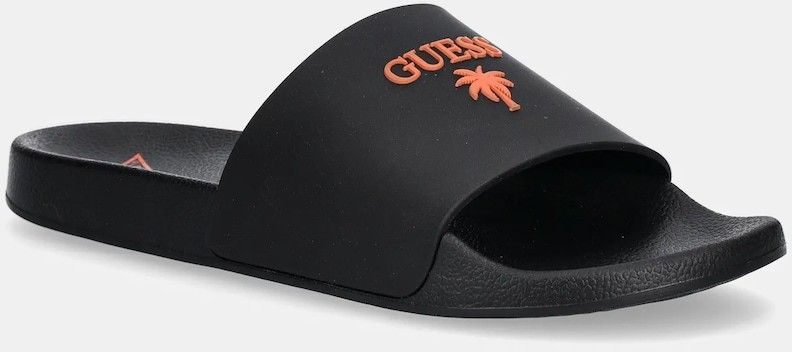 Šľapky Guess SLIDES PALMA pánske, čierna farba, F5GZ05 BB00F